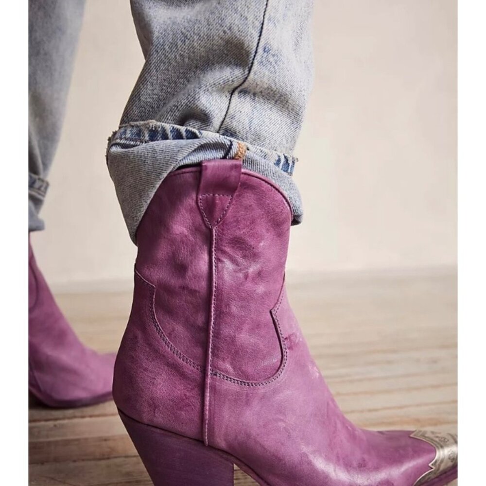 Free People Purple Ankle Boots